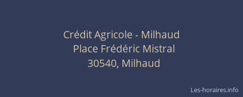 Crédit Agricole - Milhaud