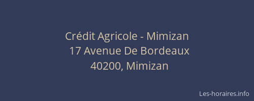 Crédit Agricole - Mimizan