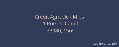 Crédit Agricole - Mios