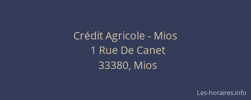 Cr&eacute;dit Agricole - Mios