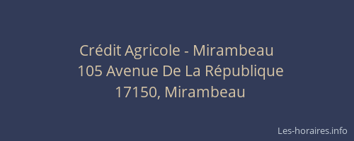 Cr&eacute;dit Agricole - Mirambeau