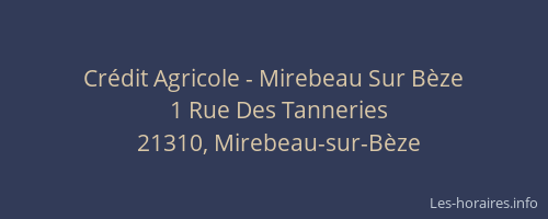 Crédit Agricole - Mirebeau Sur Bèze