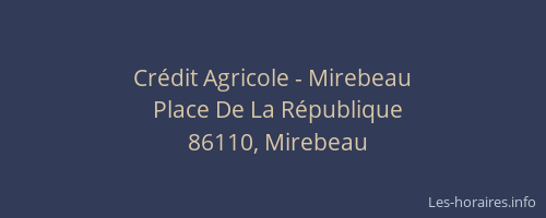 Crédit Agricole - Mirebeau