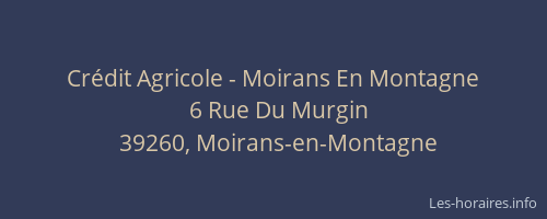 Cr&eacute;dit Agricole - Moirans En Montagne