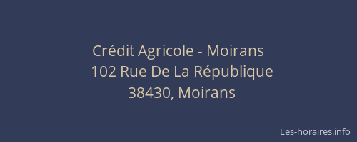 Cr&eacute;dit Agricole - Moirans