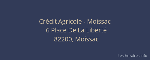 Cr&eacute;dit Agricole - Moissac