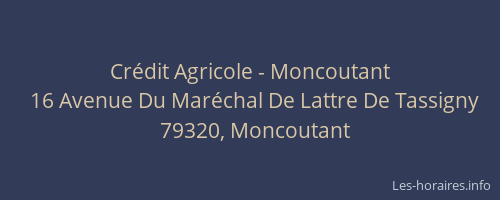 Crédit Agricole - Moncoutant