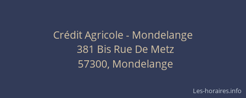 Cr&eacute;dit Agricole - Mondelange