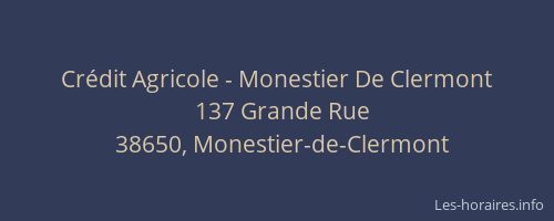 Crédit Agricole - Monestier De Clermont