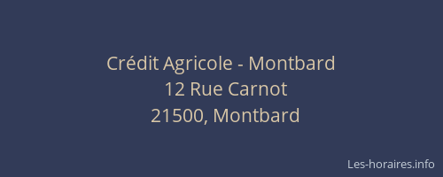 Cr&eacute;dit Agricole - Montbard
