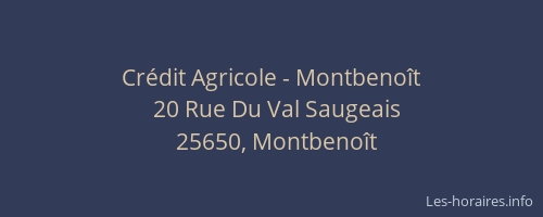 Crédit Agricole - Montbenoît