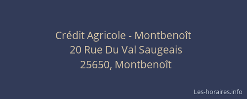 Cr&eacute;dit Agricole - Montbeno&icirc;t