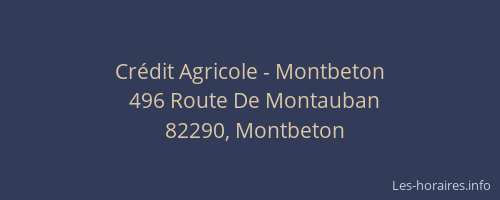 Cr&eacute;dit Agricole - Montbeton