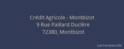 Crédit Agricole - Montbizot