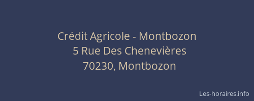 Crédit Agricole - Montbozon