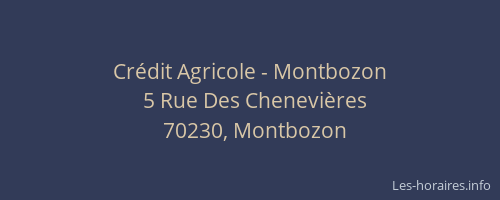 Cr&eacute;dit Agricole - Montbozon