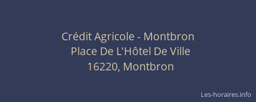 Crédit Agricole - Montbron