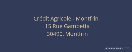 Crédit Agricole - Montfrin