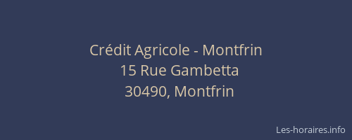 Cr&eacute;dit Agricole - Montfrin