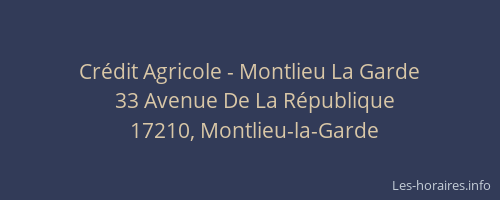 Crédit Agricole - Montlieu La Garde