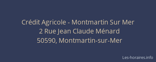 Cr&eacute;dit Agricole - Montmartin Sur Mer
