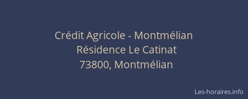 Cr&eacute;dit Agricole - Montm&eacute;lian