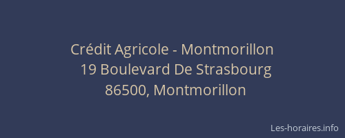 Cr&eacute;dit Agricole - Montmorillon