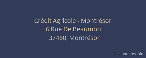 Cr&eacute;dit Agricole - Montr&eacute;sor