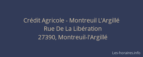 Crédit Agricole - Montreuil L'Argillé