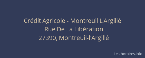 Cr&eacute;dit Agricole - Montreuil L'Argill&eacute;