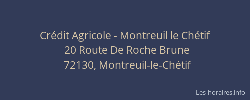 Cr&eacute;dit Agricole - Montreuil le Ch&eacute;tif
