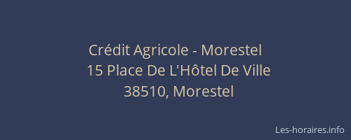 Cr&eacute;dit Agricole - Morestel