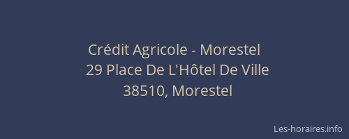 Crédit Agricole - Morestel