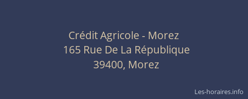 Crédit Agricole - Morez