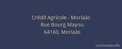 Cr&eacute;dit Agricole - Morla&agrave;s
