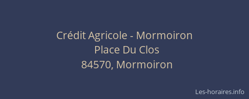 Crédit Agricole - Mormoiron