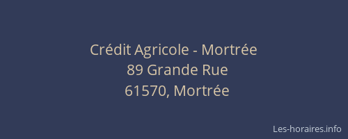 Cr&eacute;dit Agricole - Mortr&eacute;e