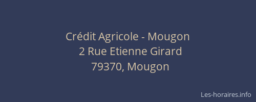 Cr&eacute;dit Agricole - Mougon