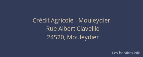 Cr&eacute;dit Agricole - Mouleydier