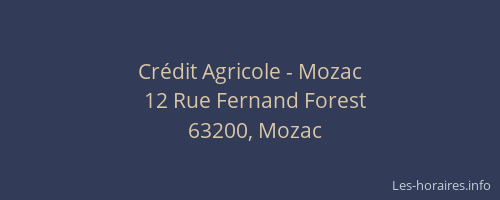 Cr&eacute;dit Agricole - Mozac