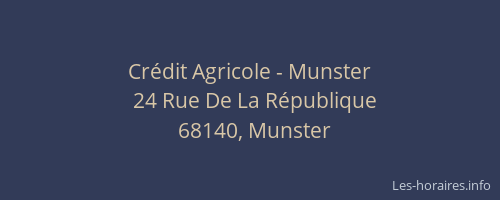 Crédit Agricole - Munster