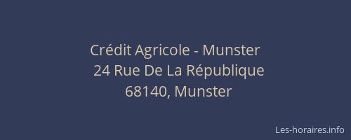 Cr&eacute;dit Agricole - Munster