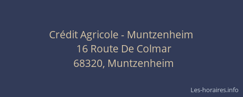 Crédit Agricole - Muntzenheim