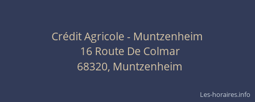 Cr&eacute;dit Agricole - Muntzenheim