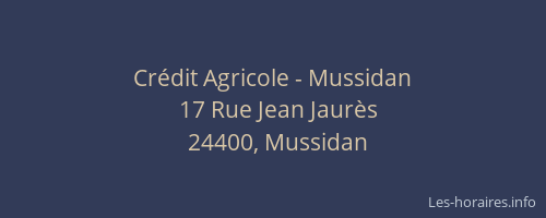 Crédit Agricole - Mussidan