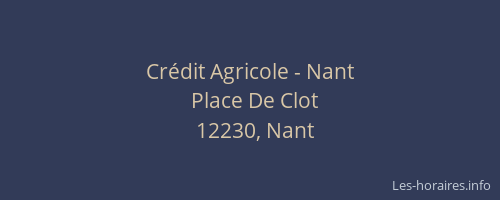 Cr&eacute;dit Agricole - Nant