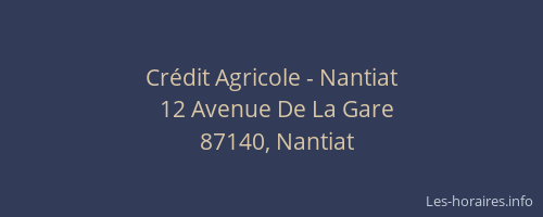 Crédit Agricole - Nantiat