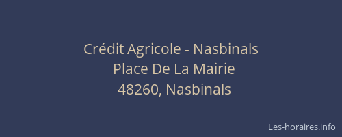 Cr&eacute;dit Agricole - Nasbinals