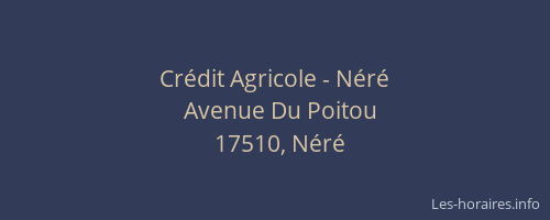 Crédit Agricole - Néré