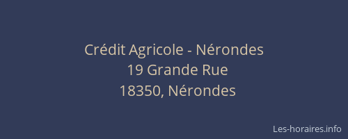 Crédit Agricole - Nérondes